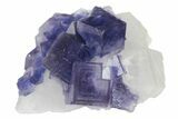 Cubic Purple-Blue Fluorite with Phantoms - Yaogangxian Mine #161556-1